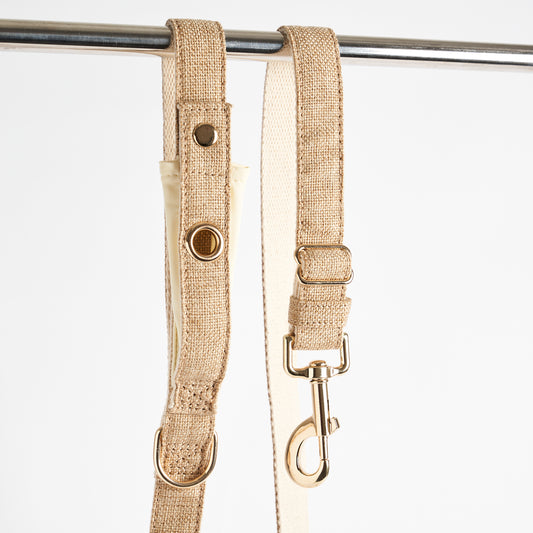 Leaduo 2-in-1 Dog Lead – Sandstone Beige